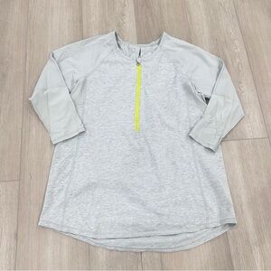 Lululemon clip on training top 1/4 zip grey size 8
Breathable